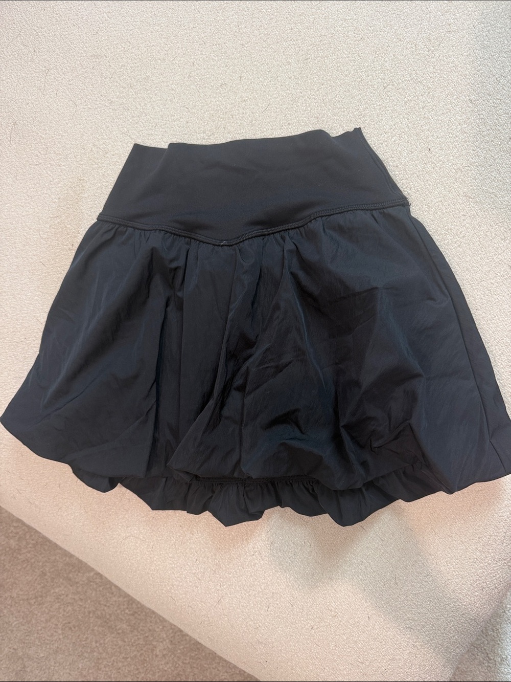 Aerie Bubble Hem Tennis Skirt Black